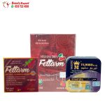 Course of turbo slim capsules for slimming + Fettarm drops + Fettarm herbs