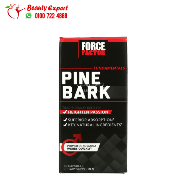 حبوب صنوبر لتحسين الصحة الجنسية لدى الرجال فورس فيكتور 600 ملجم 30 كبسولة Force Factor Pine Bark