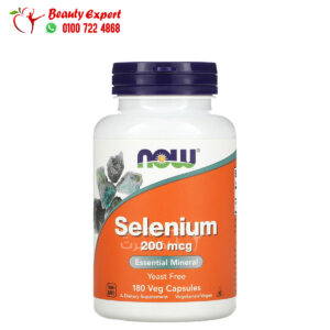 ناو فودز سيلينيوم فيتامين 200 ميكروجرام 180 كبسولة نباتية NOW Foods Selenium 200 mcg