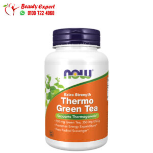 برشام شاي اخضر ثيرمو لدعم الصحة العامة ناو فودز 90 كبسولة نباتية NOW Foods Thermo Green Tea Extra Strength