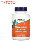 حبوب ماغنسيوم سترات 400 لتعزيز صحة الجهاز العصبي 120 قرص NOW magnesium citrate 400 mg egypt