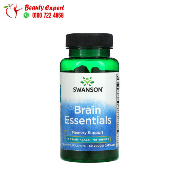 إسنشيال كبسول لصحة الدماغ سوانسون 60 كبسولة نباتية Swanson Brain Essentials