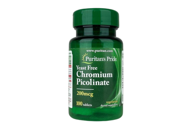 كبسولات الكروميوم للتخسيس 100 قرص - puritan's pride chromium picolinate 200 Mcg