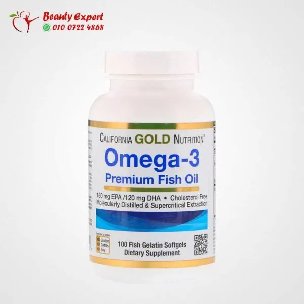 Omega-3, Premium Fish Oil, California Gold Nutrition, 100 Fish Gelatin Softgels