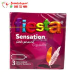 الواقي الذكري فيستا للرجال لضمان المتعة والإثارة رفيع للغاية Fiesta Sensation Ultra Thin Condom