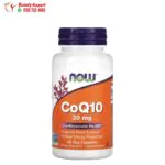 co q10 now foods for heart health and energy production 30 mg 60 Veg Capsules