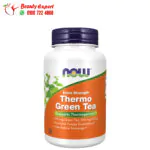 NOW Foods thermo green tea Extra Strength for public health support 90 Veggie Capsules