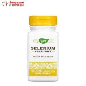 السيلينيوم دواء لزيادة المناعة 200 مكجم 100 كبسولة Nature's Way Selenium 200 mcg