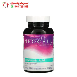 حبوب حمض الهيالورونيك لترطيب البشرة وليونة المفاصل‏ نيوسيل 50 ملجم 60 كبسولة NeoCell Hyaluronic Acid