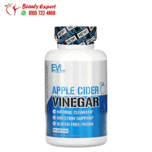 خل التفاح كبسولات للتنحيف إيفلوشن نوتريشن 60 كبسولة نباتية EVLution Nutrition Apple Cider Vinegar